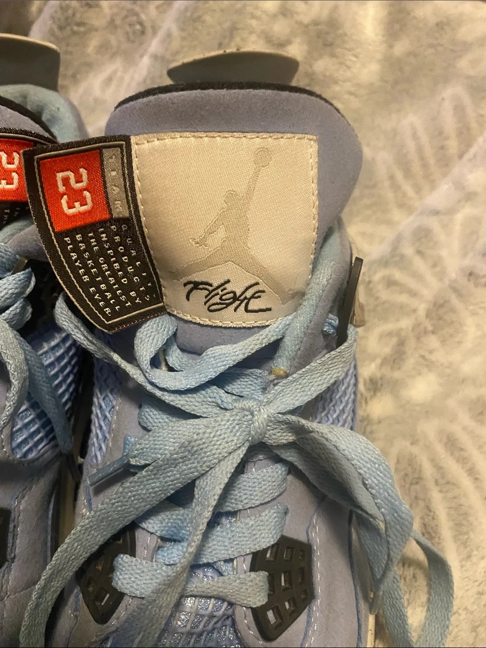 Jordan Men's Athletic Sneakers in Light Blue and Black